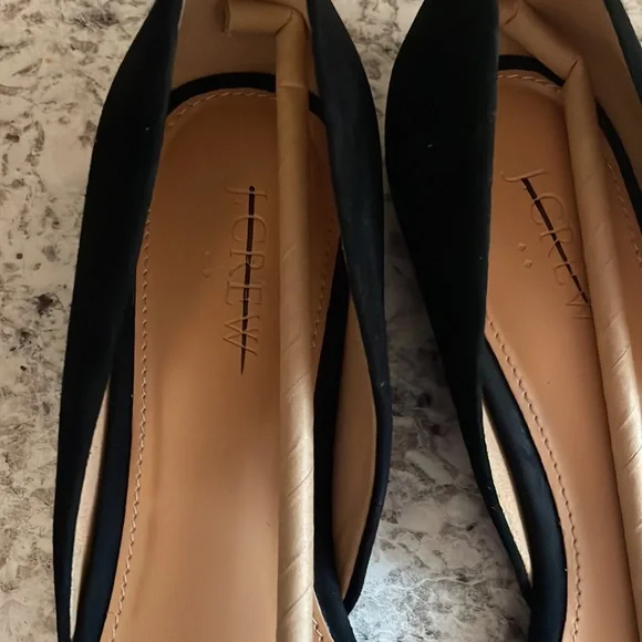 J Crew Factory Black Zoe suede d'Orsay flats VARIOUS SIZES F5310 - Picture 4 of 6